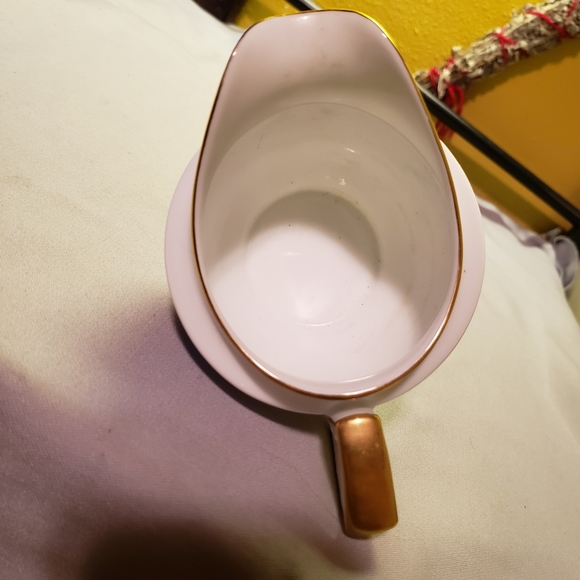 Vtg Syrup/Pitcher/Creamer "Phyllis" By Noritake Gold Accents Roses Porcelain - Picture 5 of 7